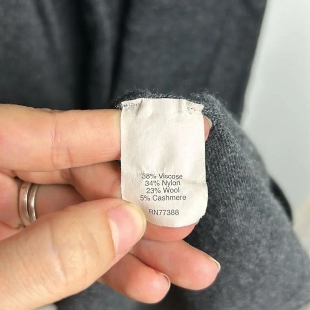 J. Crew grey wool cashmere‎ long sleeve dress